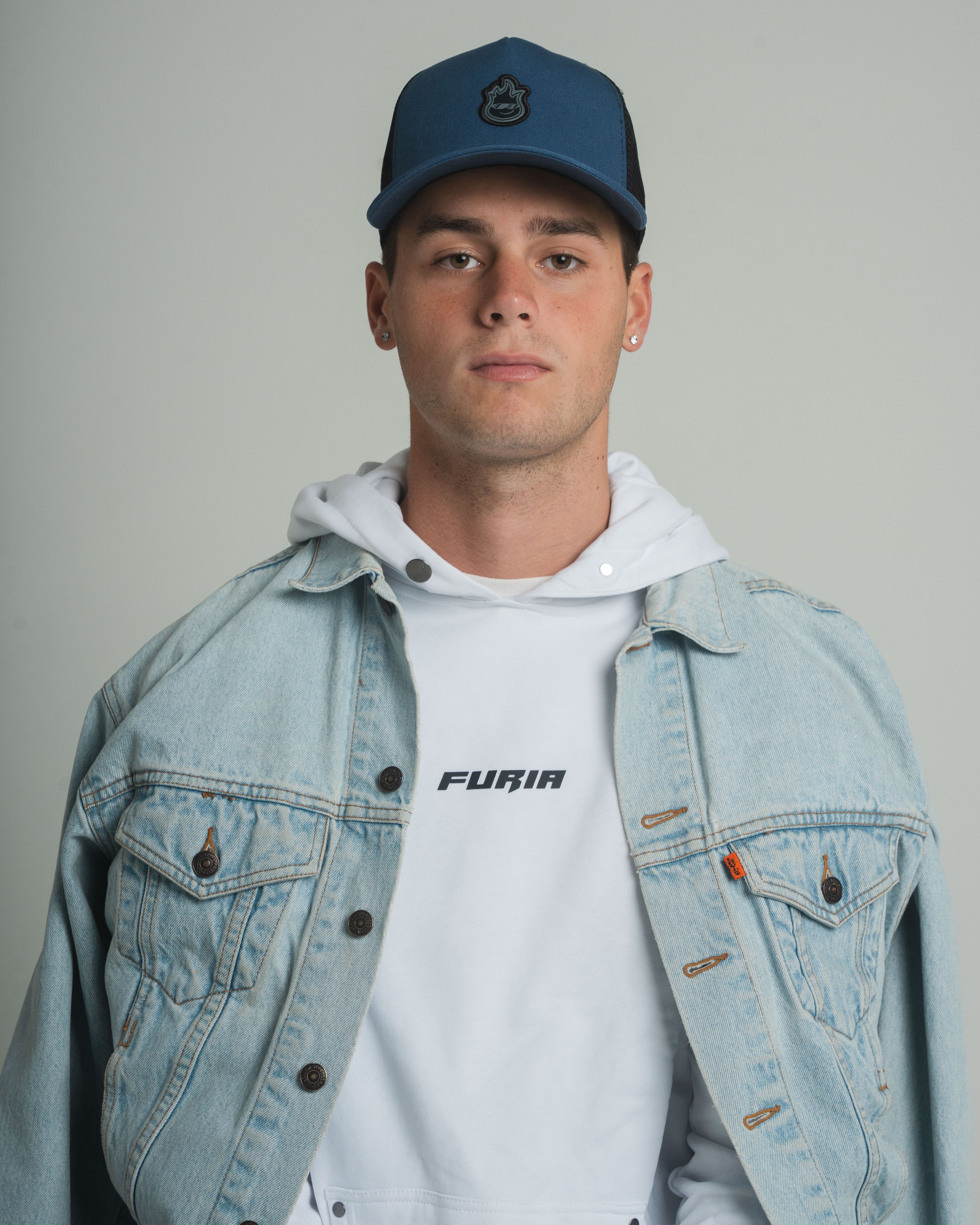 FURIAGEAR GORRA LOGO LLAMA NEGRO COLOR COBALT BLACK