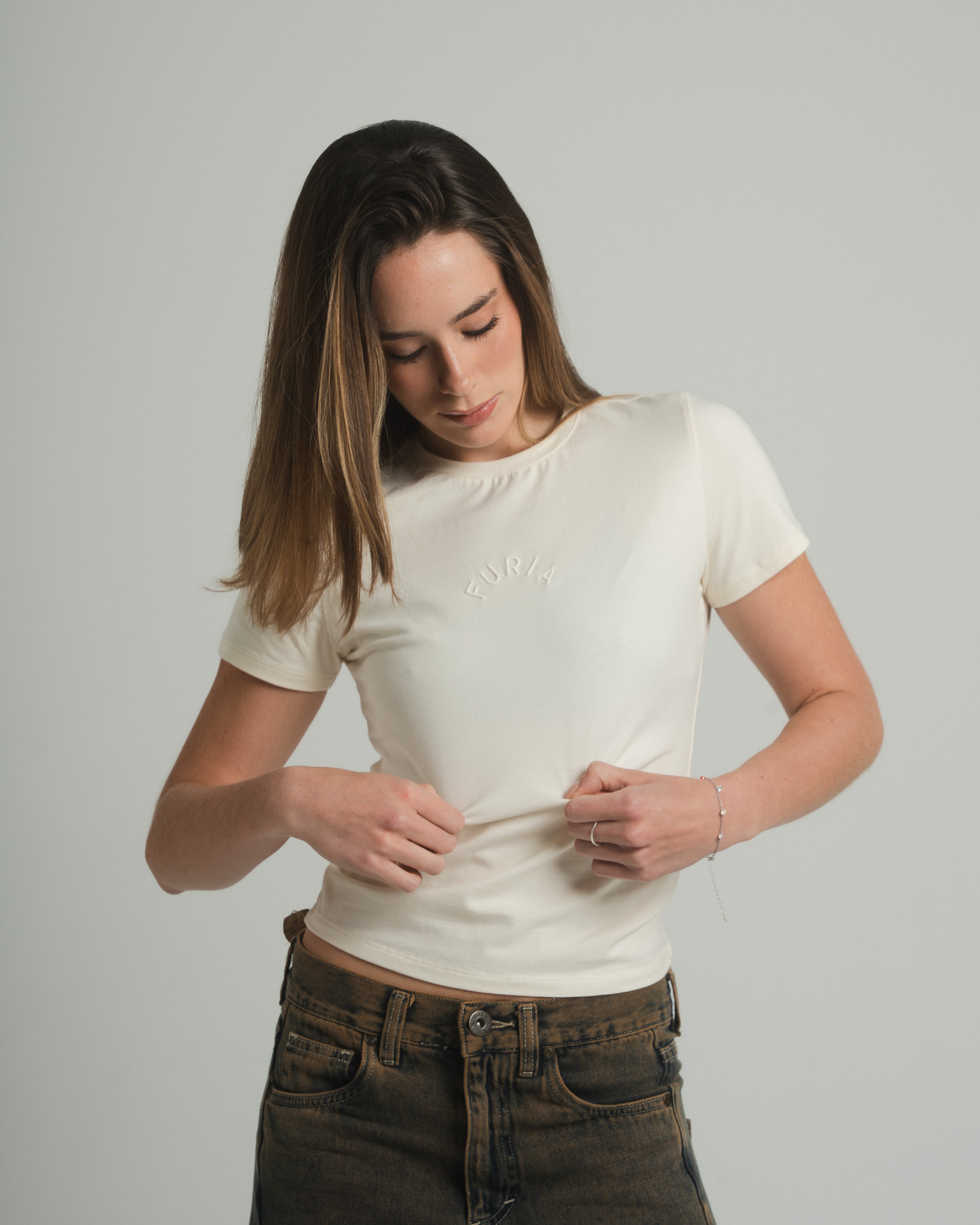 FRANELA ARCH  DAMA BORDADO FURIA CREMA