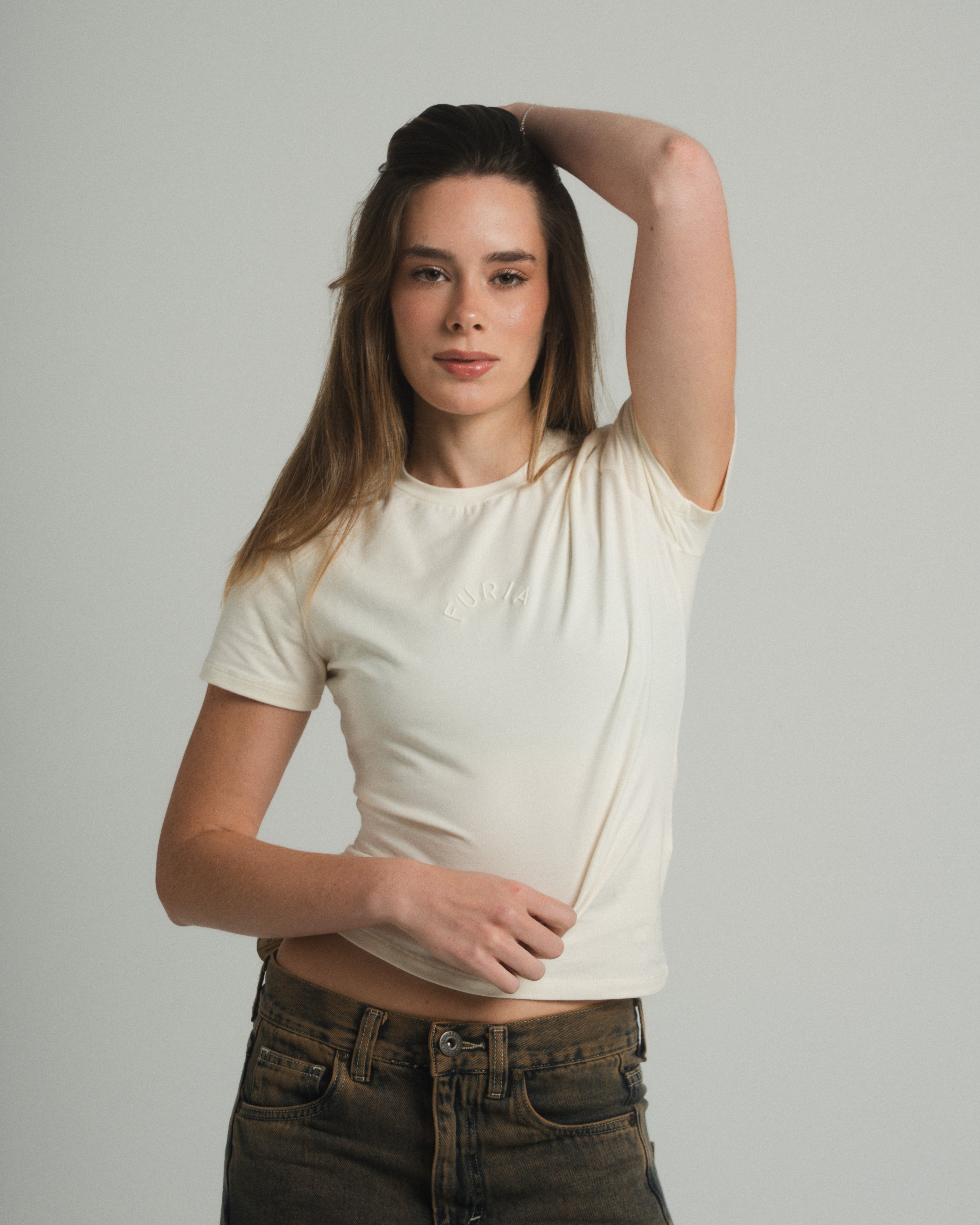 FRANELA ARCH  DAMA BORDADO FURIA CREMA