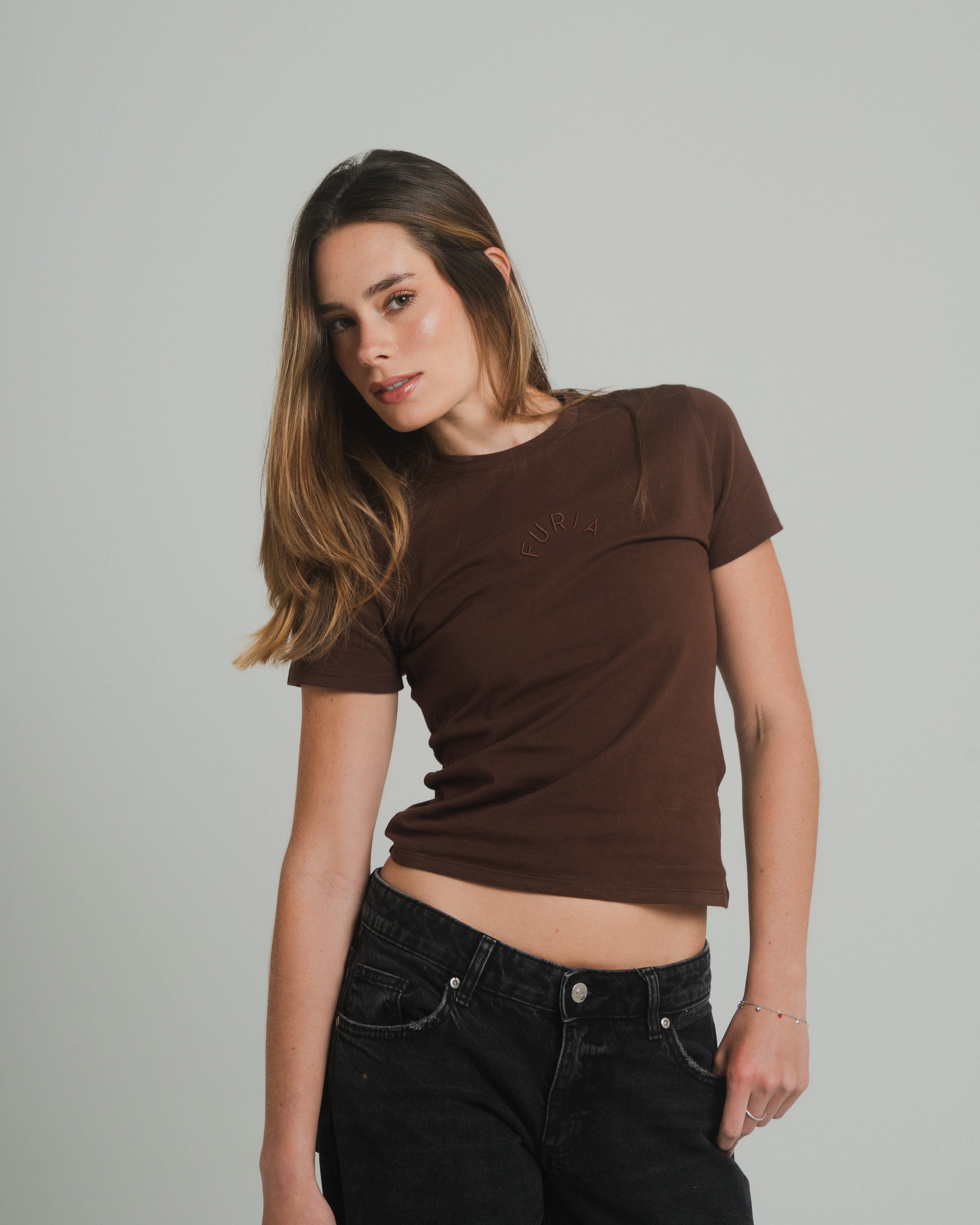 FRANELA ARCH  DAMA BORDADO FURIA CAFE
