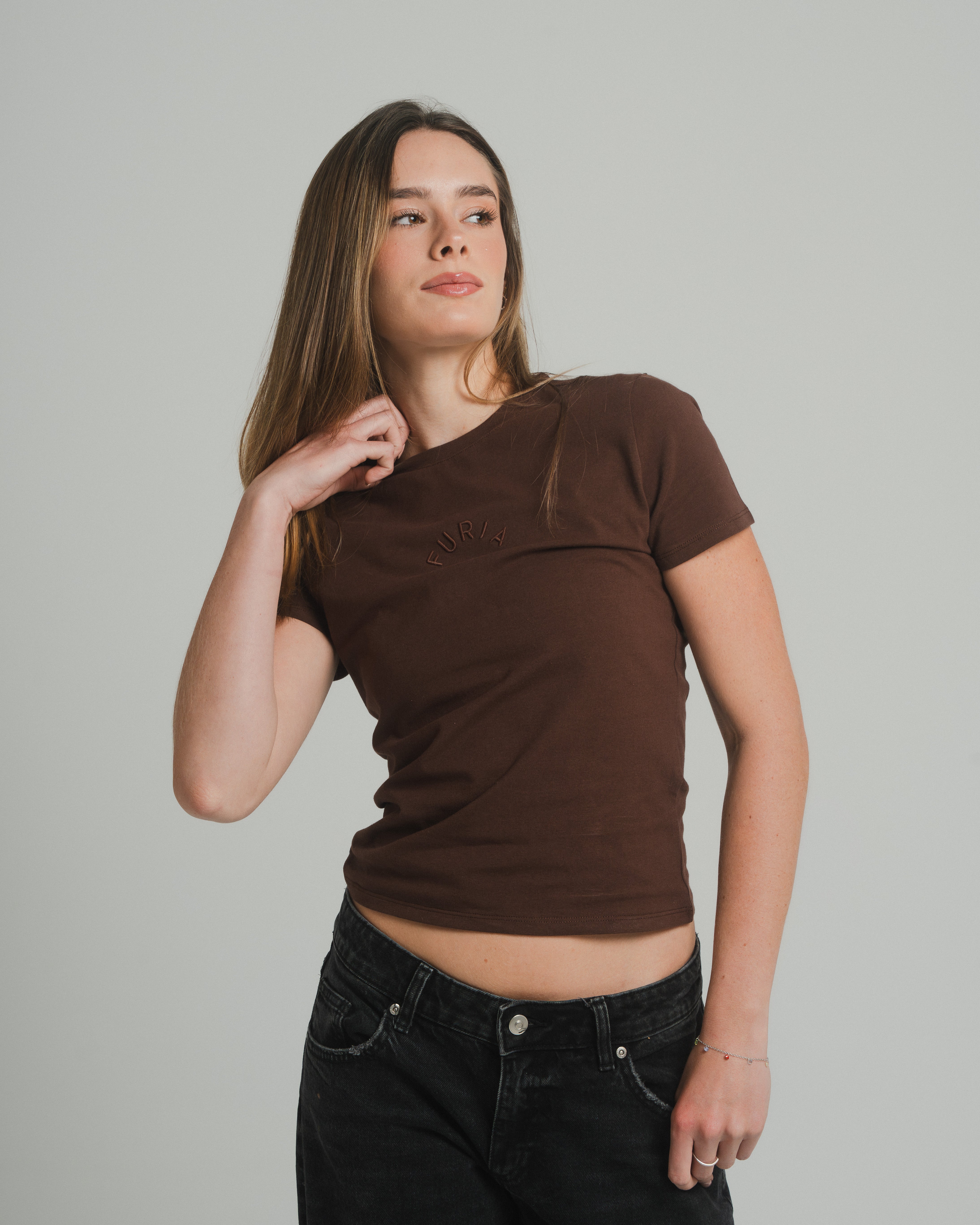 FRANELA ARCH  DAMA BORDADO FURIA CAFE