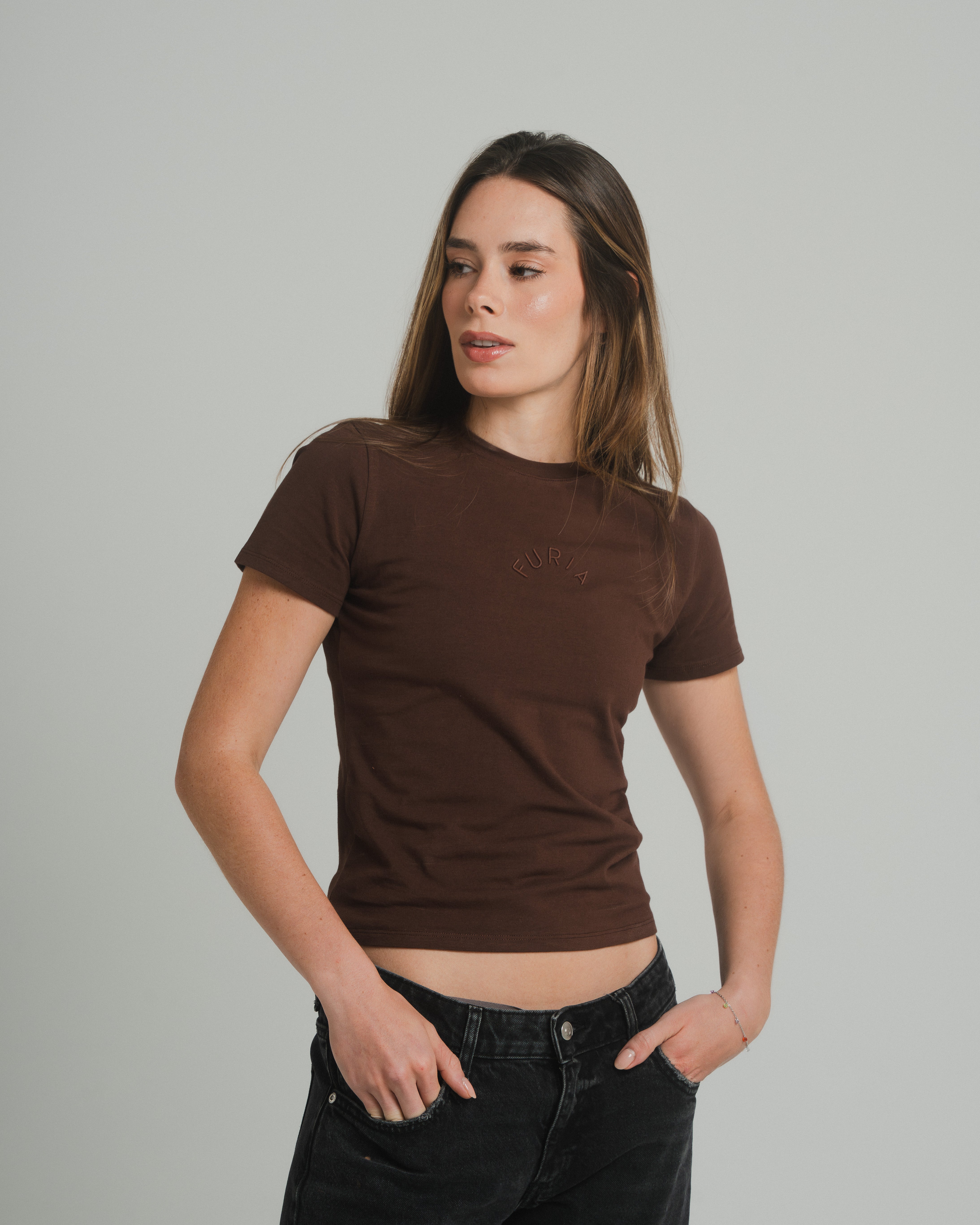 FRANELA ARCH  DAMA BORDADO FURIA CAFE