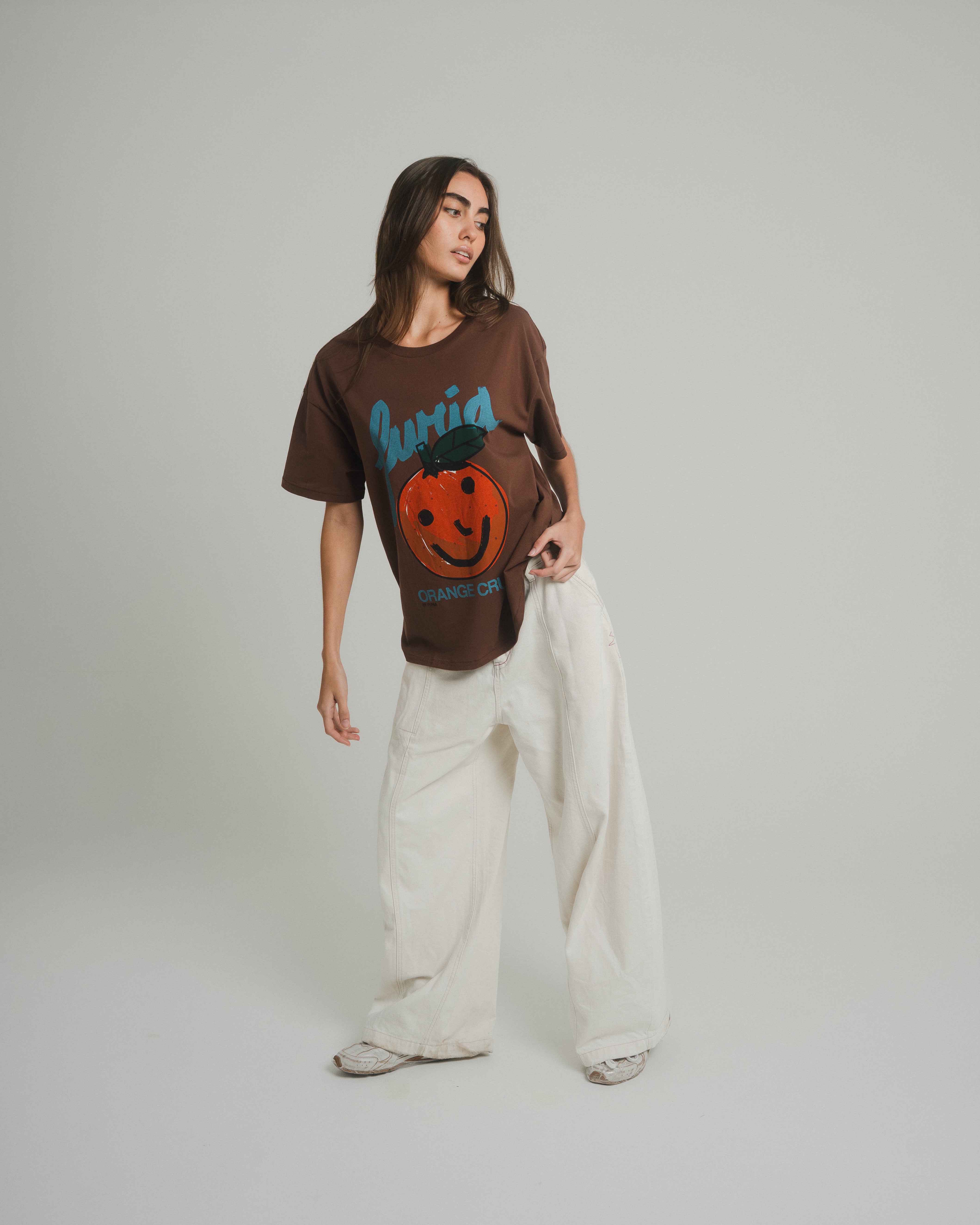 CAMILA ESTAMPADO ORANGE CRUSH MARRON OSCURO