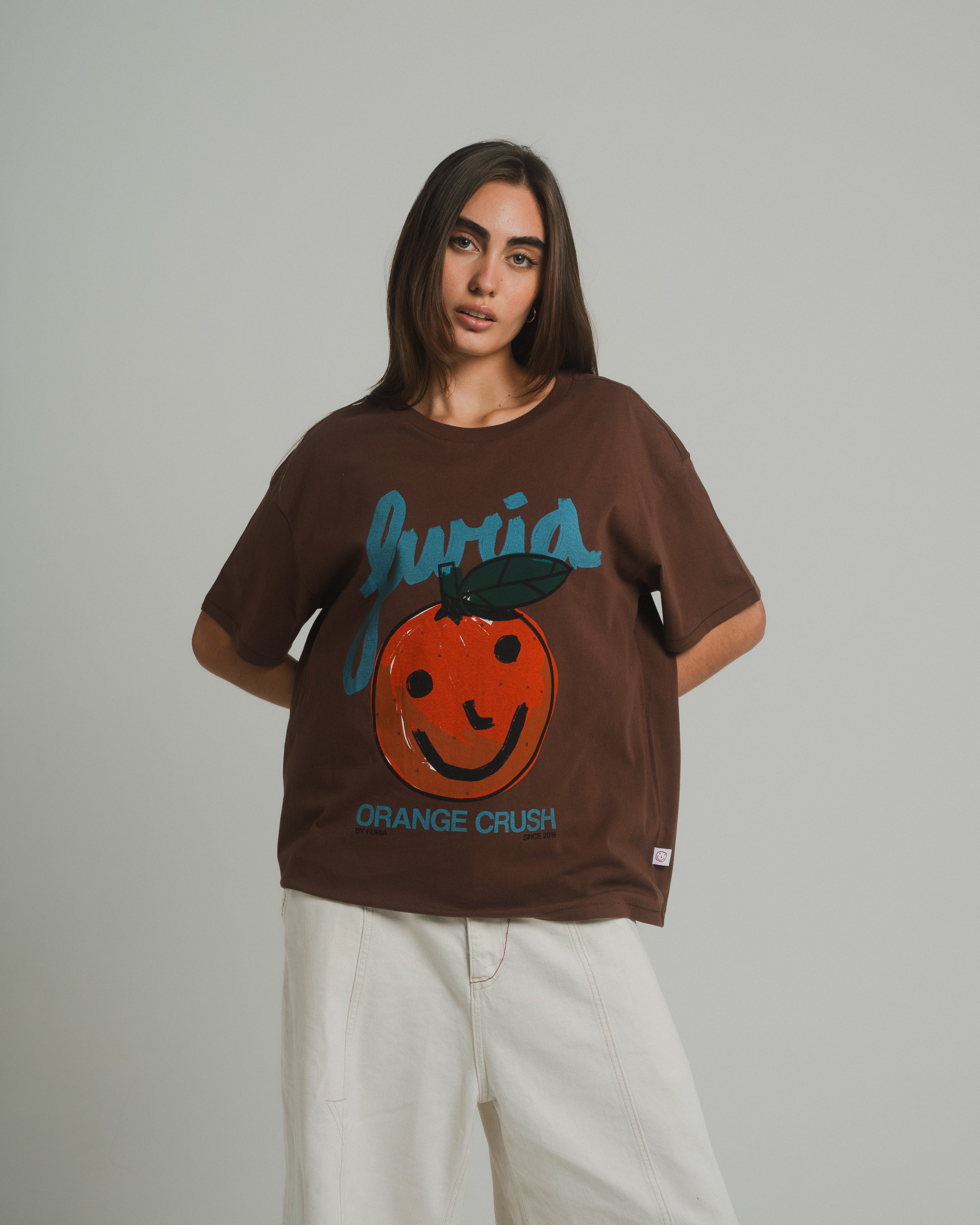 CAMILA ESTAMPADO ORANGE CRUSH MARRON OSCURO