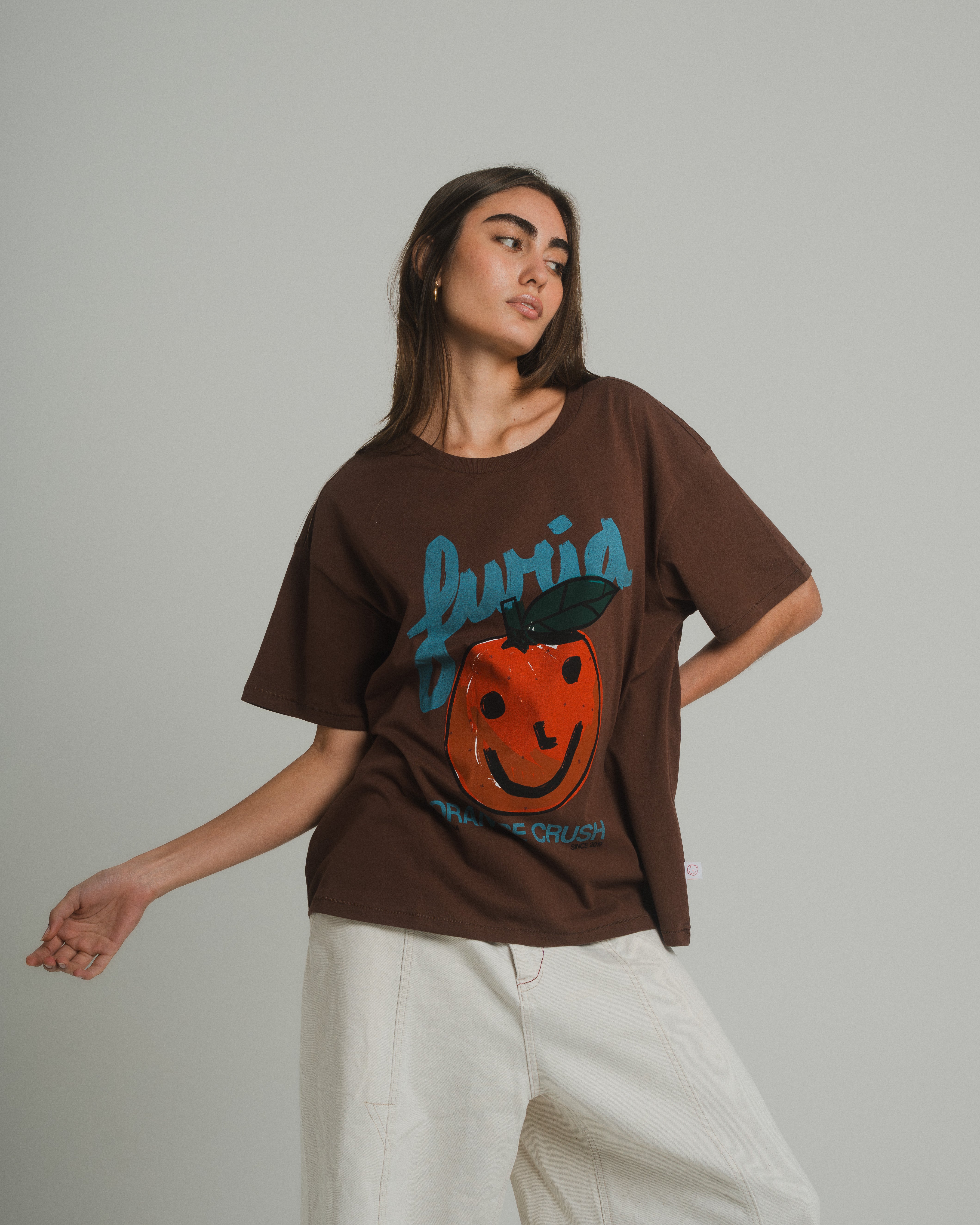 CAMILA ESTAMPADO ORANGE CRUSH MARRON OSCURO