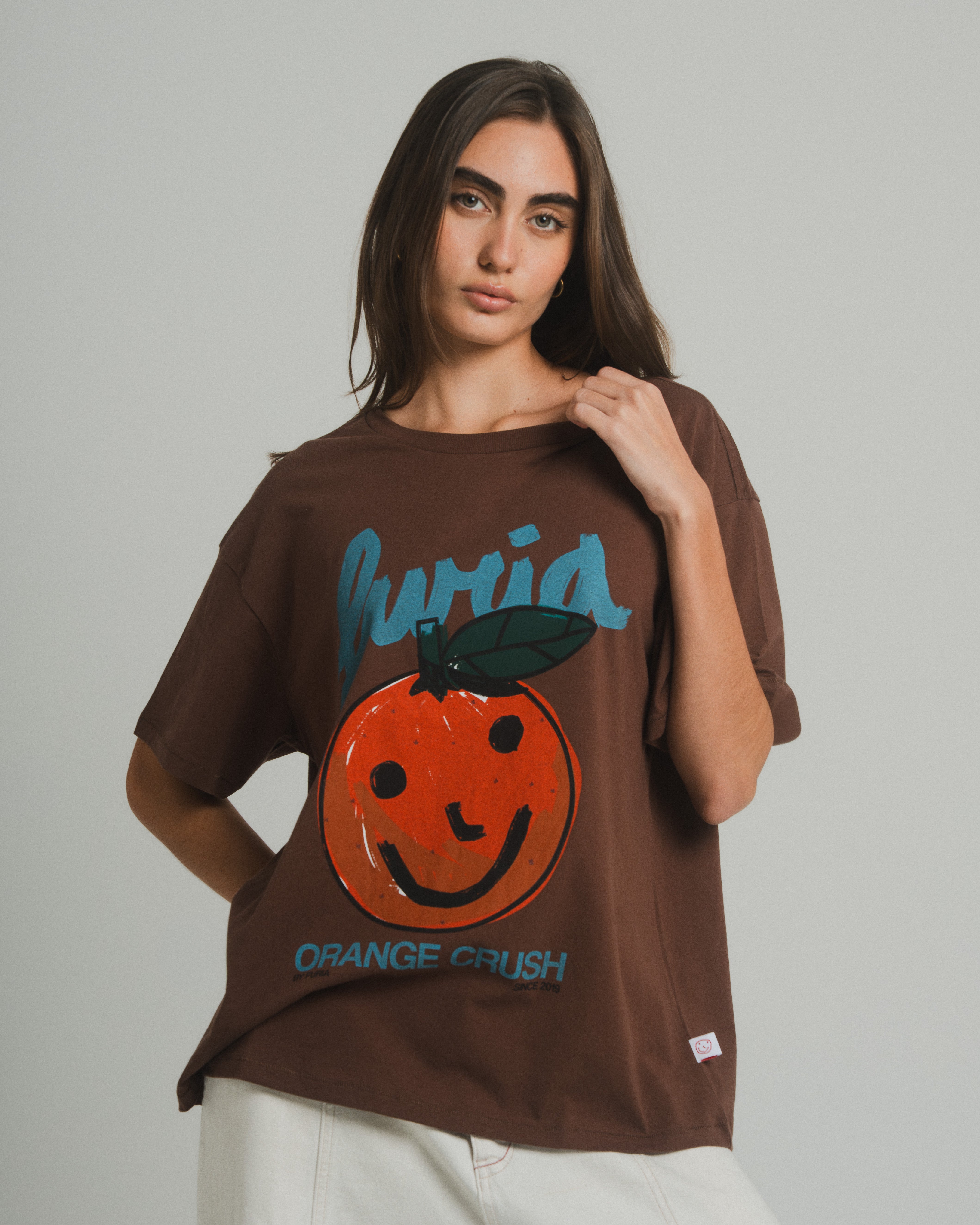CAMILA ESTAMPADO ORANGE CRUSH MARRON OSCURO