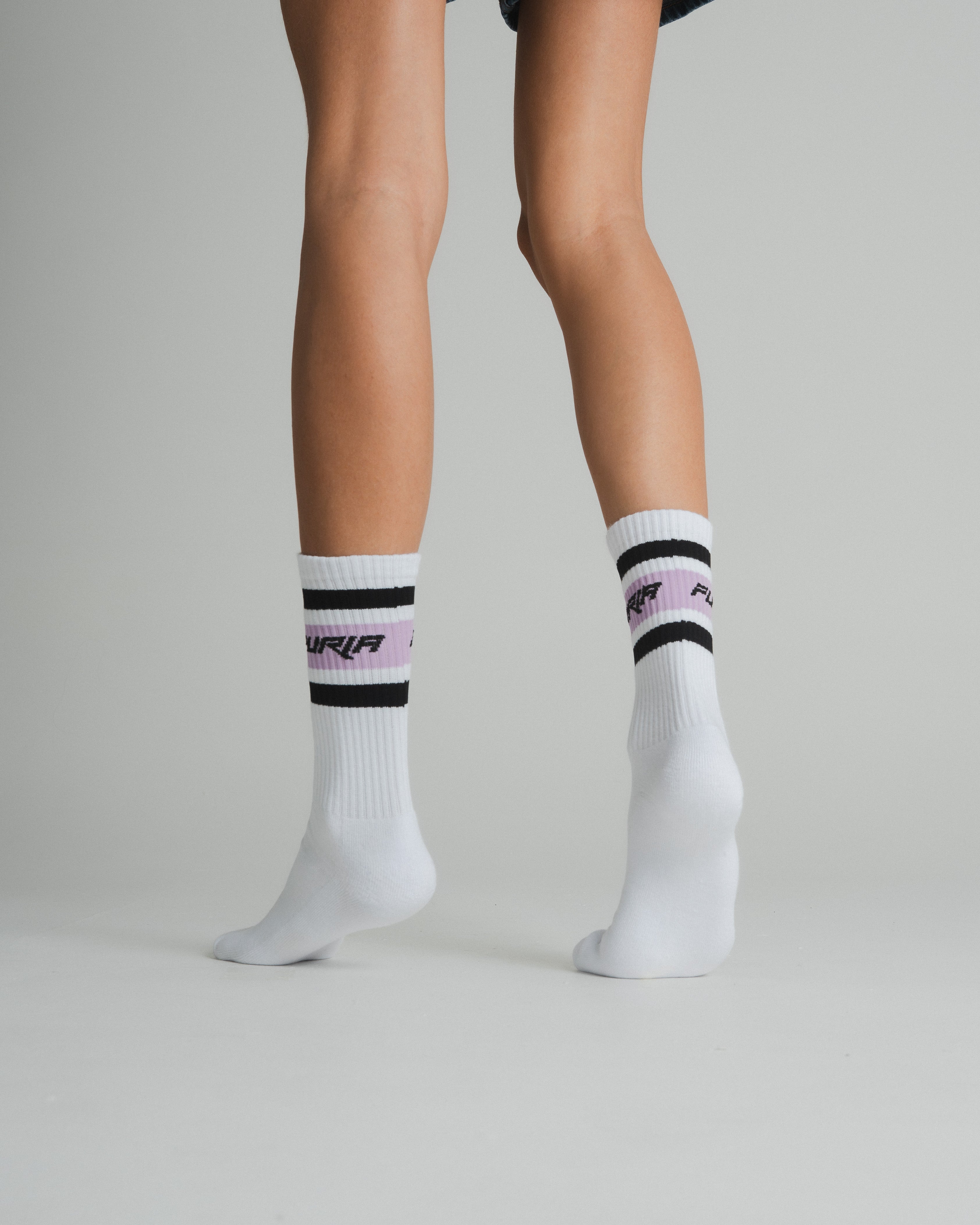 FURIAGEAR FURIA BOLD SOCKS LONG PINK WITH BLACK