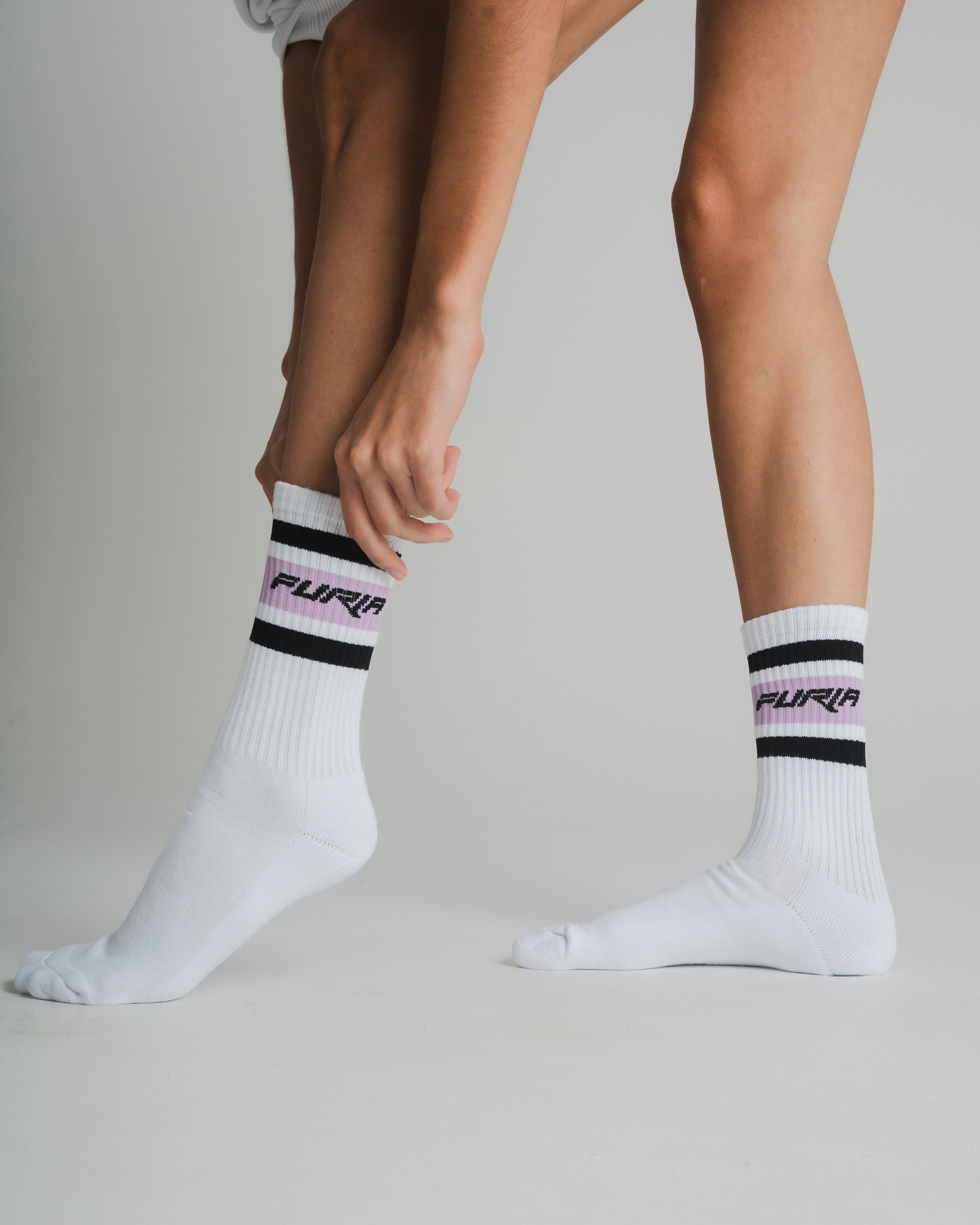 FURIAGEAR FURIA BOLD SOCKS LONG PINK WITH BLACK