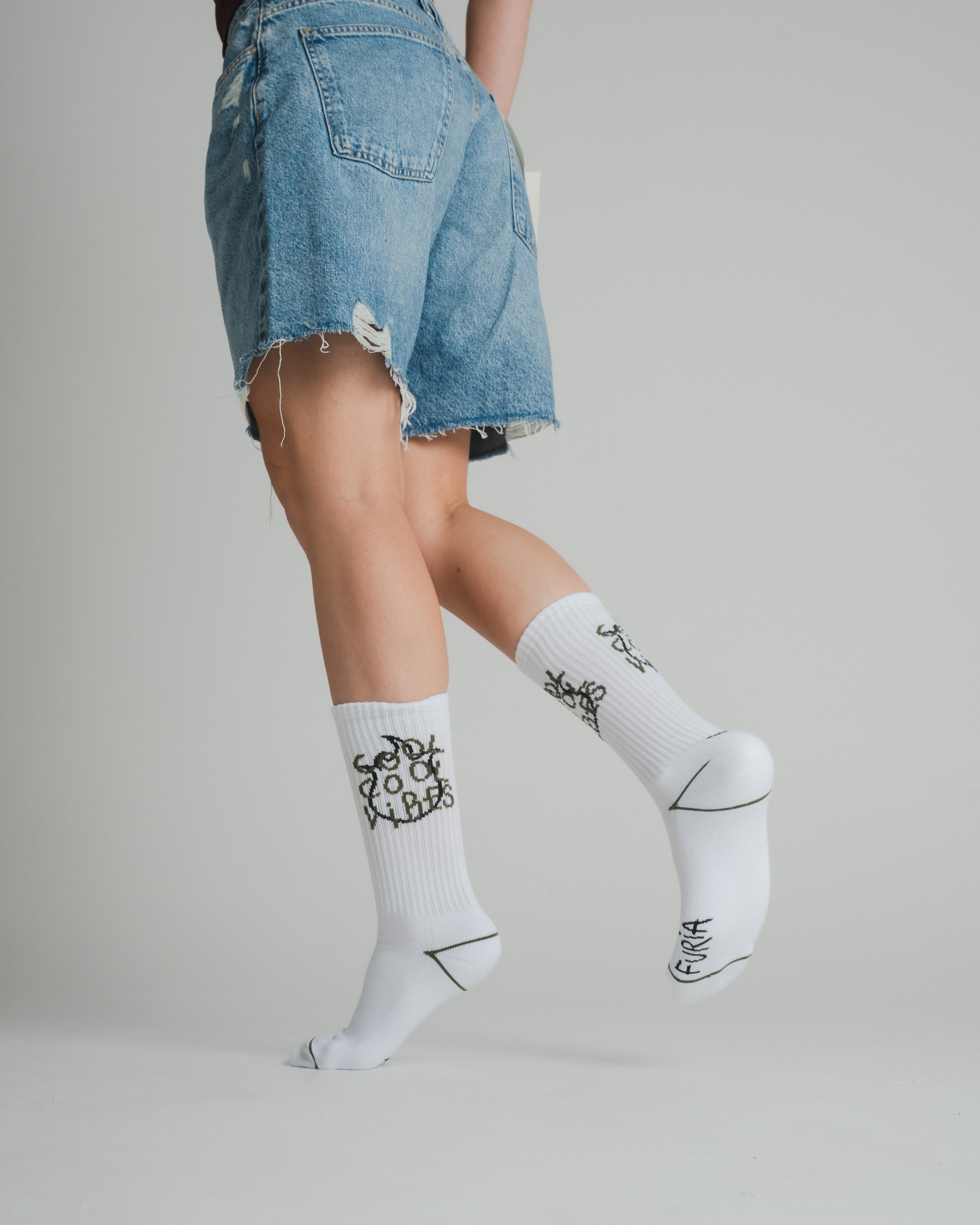 FURIAGEAR COOL VIBES (FIRE) SOCKS LONG GREEN