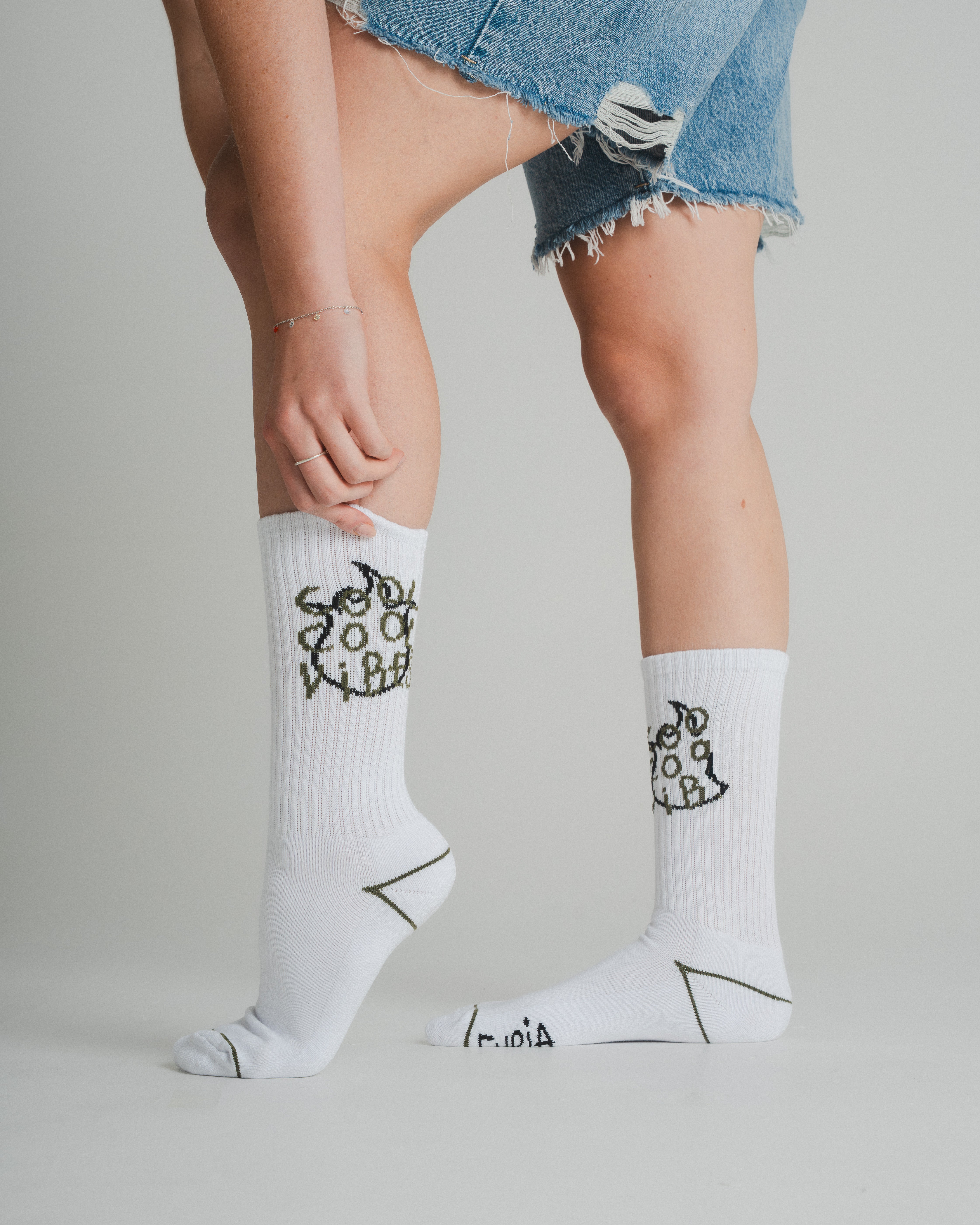 FURIAGEAR COOL VIBES (FIRE) SOCKS LONG GREEN